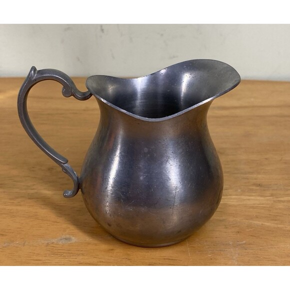 Vtg WEB Pewter 3-inch Creamer & Covered Sugar Serving Set #1137 Rustic Elegance - Picture 5 of 16